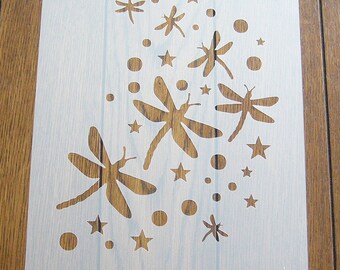 Dragonfly Stencil Mask Reusable Mylar Sheet for Arts & Crafts