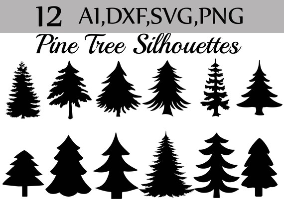 Svg Pine Tree clipart: SILHOUETTES PINE TREE