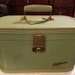 ON SALE Vintage Lady Baltimore Make Up Case with Mirror and Original Tray Insert Avocado Green