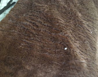 Faux brown Fun Fur Fabric Short Pile