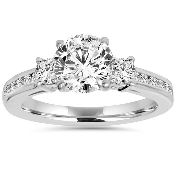 Diamond Engagement Ring 3 Stone Diamond Ring Solitaire