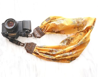 The 'Honey' Scarf Camera Strap with Quick Release Buckles -- 1.5- 2 inches wide