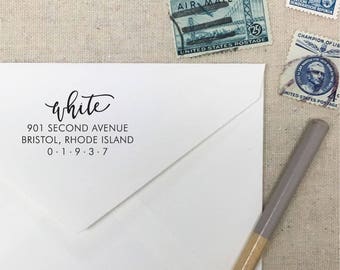 Custom Return Address Stamp. Self-Inking Stamp. Wood Stamp. Wooden Mailing Stamp. Custom Address Stamp. Self-Inking Address Stamp. STYLE 50.