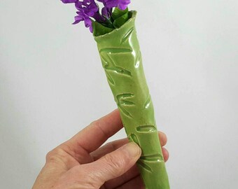 Wall pocket vase, wall pocket, ceramic wall art, hanging wall vase, clay wall vase, wall vase, pottery anniversary