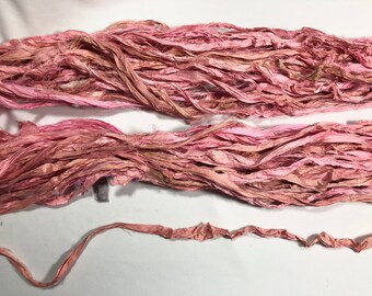 Lt. Pink Sari Silk Ribbon