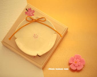 Sakura Wedding ring holder,ring box,ring pillow,ring dish,Wedding ring plate,Ring Bearer,Ring Bowl,Ring pillow alternative,We Do Ring dish