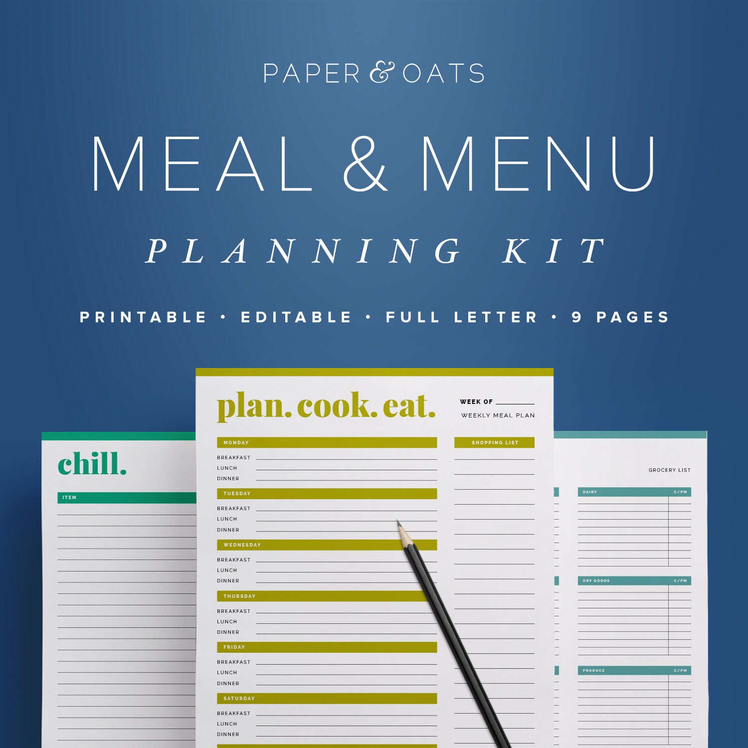 editable grocery list