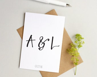 Personalised wedding card - Custom Wedding card - Personalized wedding card - Happily ever after card - Custom Anniversary card - Valentines