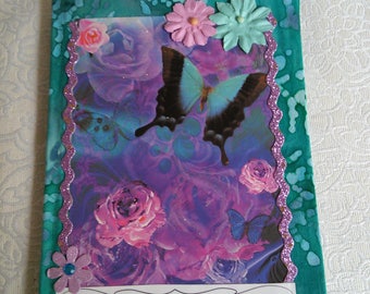 Butterfly fabric covered journal