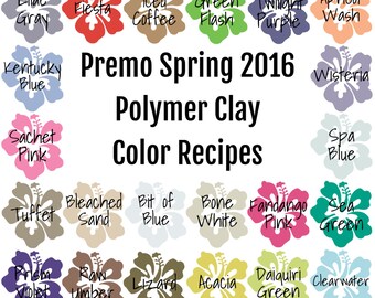 Premo Spring 2016 Polymer Clay Color Recipe Ebook