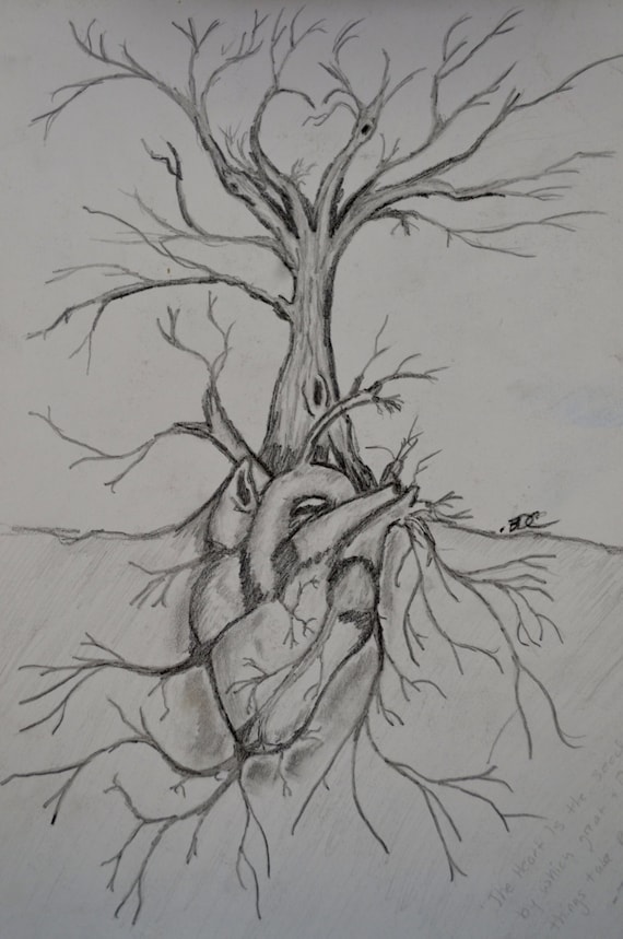 Giclee Print Tree of Life Hand Made Pencil