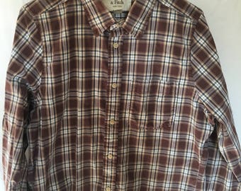 Vintage 90's XL mens plaid Abercrombie and Fitch long sleeve button down shirt