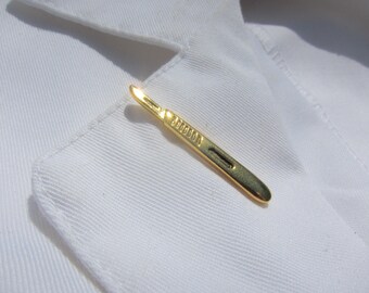 Gold Scalpel Lapel Pin- CC538G- Medical and Hospital Lapel Pins for Doctors, Surgeons, and Nurses