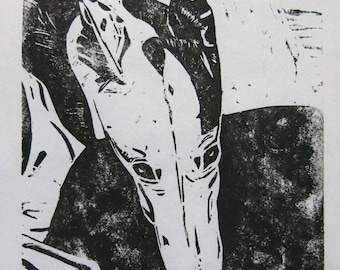 BirdsforBirds Phoebe greyhound art block print