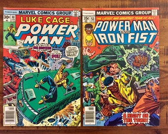 1977-78 Power Man, Luke Cage, Iron Fist #40 and #51 Comic Books /FN-VG/Marvel Comics/Big Brother /Choose One or Both for a Discounted Price!