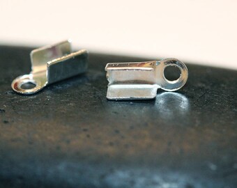 Set of 80 tip to bend or crush silver 6x3mm