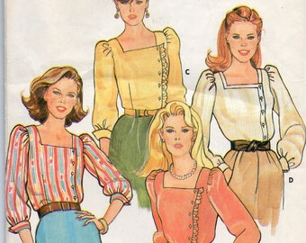 1960s Shirt Pattern #PuffSleeves #Classic #Classy