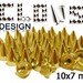 Nails x 100 customisation to screw Gold spike tips for clothes