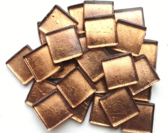 15mm (3/5") Gold Metallic Foil Backed Glass Mosaic Tiles//Mosaic//Mosaic Supplies//Crafts