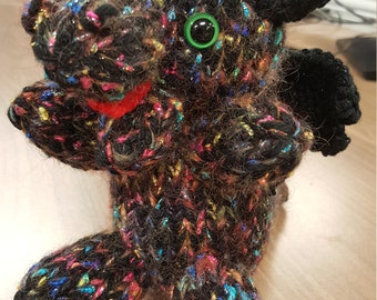 Black and Rainbow Sparkle Dragon