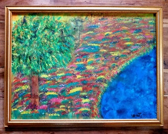 Impressionist Landscape Painting, Signed and Framed, Modern Art, Impressionist Painting, Landscape Painting, Original Art, Framed Art