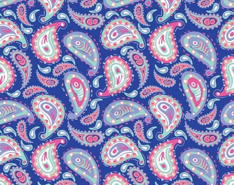 12" x 12" Oracal Patterned Vinyl - Paisley Navy by Sparkle Berry