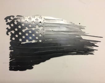 American Tattered Flag Unfinished