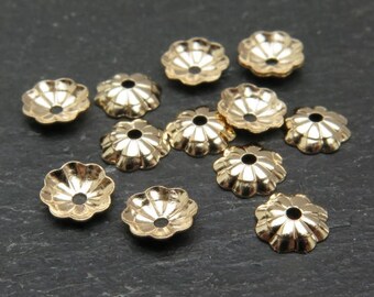 10 pcs Gold Filled Flower Bead Cap 5mm