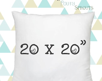 Faux Down Pillow Inserts, Soft Throw Pillows, Pillow Cushions, Couch Pillows, Throw Pillow Inserts, 20x20"
