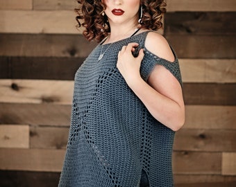 PDF Pattern - Cold-Shoulder Granny Crochet Top