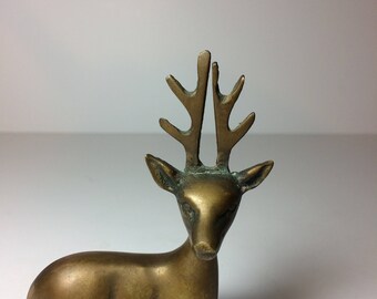 Vintage Sweet and Simple Brass Deer Figurine
