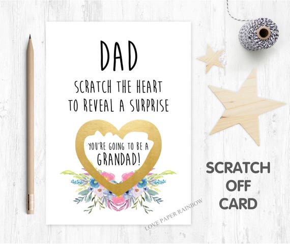 i'm pregnant, pregnancy reveal, pregnancy announcement, pregnancy scratch card, i'm pregnant scratch card, you're going to be a grandad