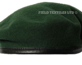 Green Knitted Wool Beret - Size Large - Genuine Issue - Uniform - NEW - E746