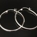 Medium Large Size Hoop Earrings // 925 Sterling Silver // 40mm Length // 2mm Thickness // Snap Post Hoop Earrings