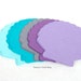 25 Sea Shell Die Cuts, Mermaid Party Decorations, Under the Sea Party, Summer Beach Party Decorations, DIY Party Decor, Tags, Purple Aqua