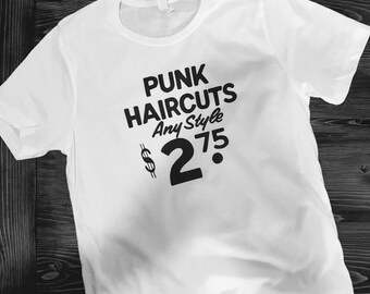 Punk rock haircut T shirt
