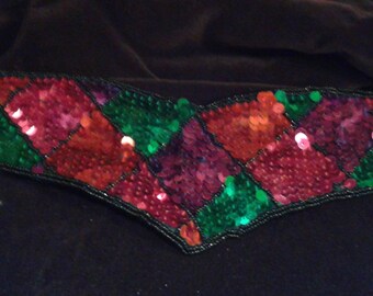 Sequin beaded belt
