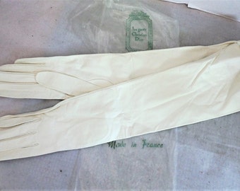 Vintage Christian Dior Kid Leather Opera Gloves