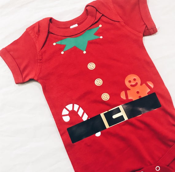 Elf Baby Romper - Baby, Toddler, baby shower, Christmas onesie, costume onesie, Santa onesie