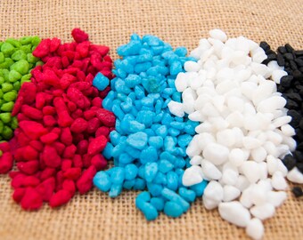 Coloured Pebbles, Mini Zen Garden Pebbles, Small Pebbles, Pebbles for Craft, Vase filler Pebbles, Succulent Topper, DIY Zen Garden Stones