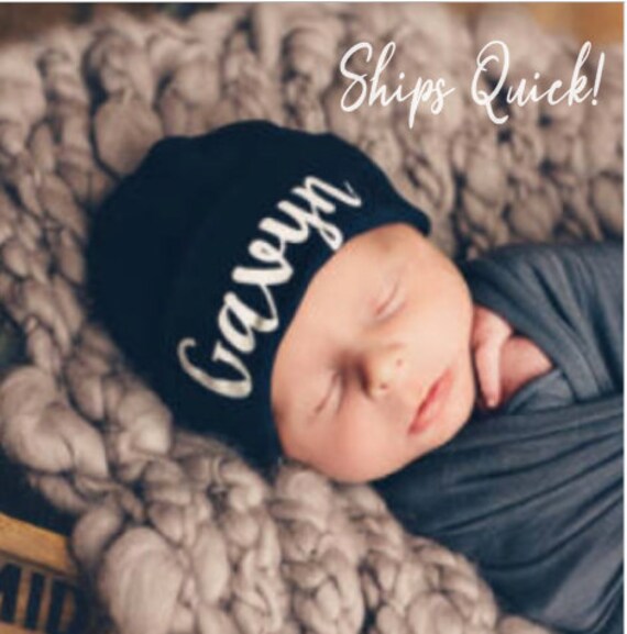 navy blue newborn hat