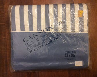 Vintage *New* cotton full (double) flat sheet