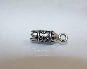 Pendant in 925 sterling silver royal tube shaped, 19.5 by 6.5 mm. Money first. 2844797