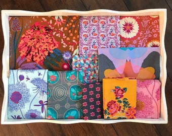 Anna Maria Horner Eclectic Floral Patchwork and Minky Blanket Made to Order