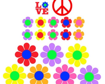VW Flower Power Ricky Ticky Stickies stickers For Your Car Kit SMALL Set