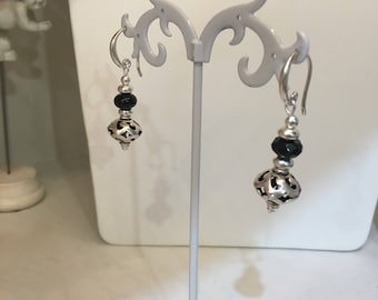 Silver 925 and onyx earrings earrings Silver 925 and onyx