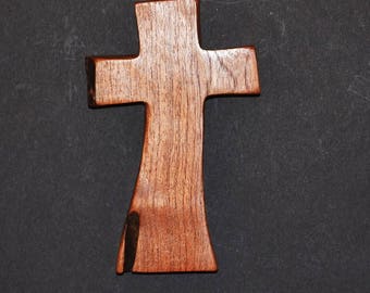 Wooden Cross; Wall Cross-3.5"x5.5"x1";One Only; Live Edge;Handcrafted; Texas Mesquite Wood;Christian Gift; Free Ground Shipping; cc5-1112917