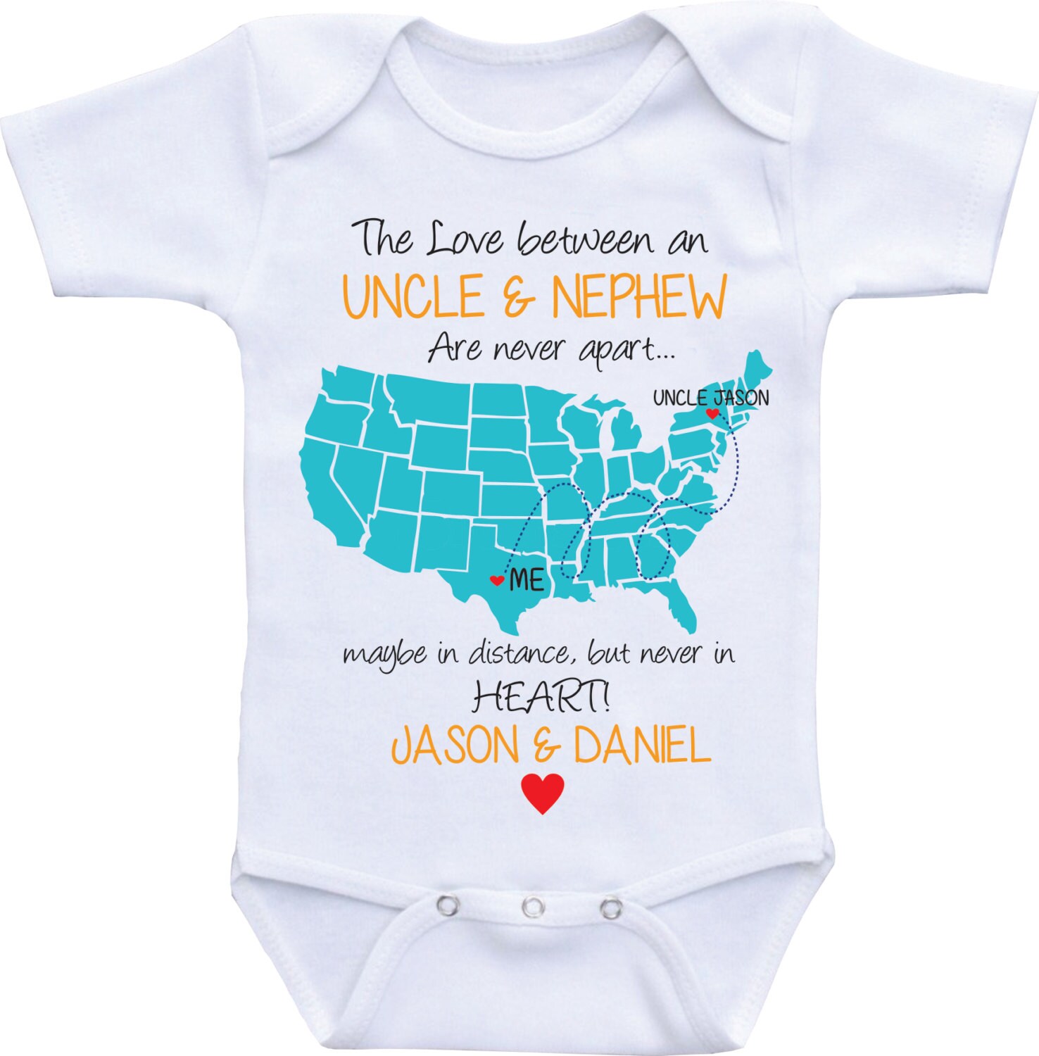 Personalized Country State Map Uncle Onesies Uncle And