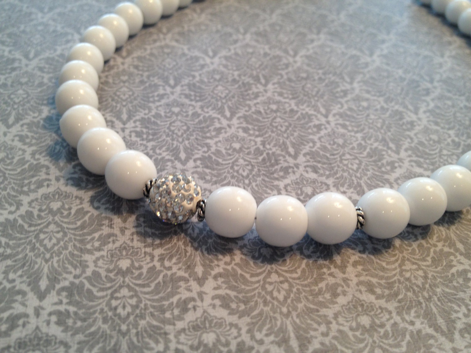 White Beaded Necklace
