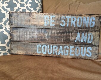 Wood pallet art handpainted with inspirational verse